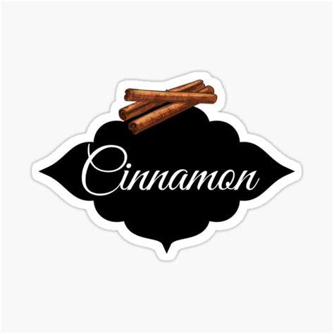 Cinnamon Container Label Sticker For Sale By Goodthingsonly Redbubble