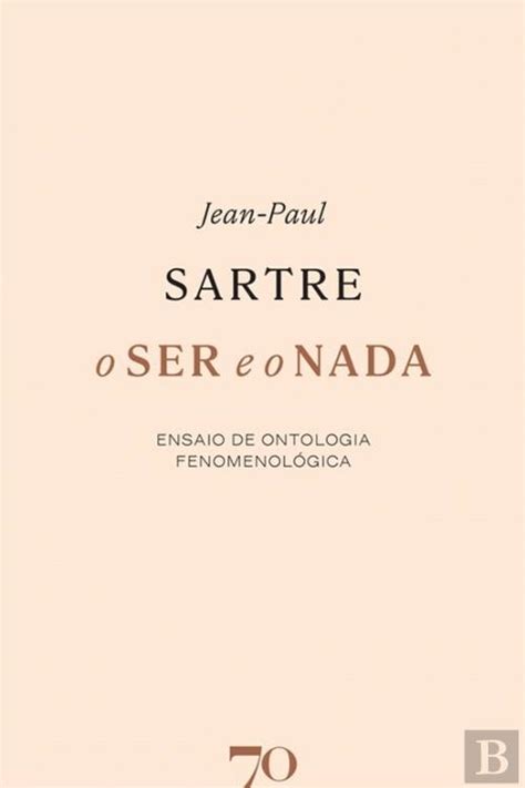 Livro De Jean Paul Sartre - O Ser e o Nada, de Jean-Paul Sartre - Livro