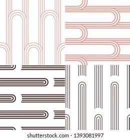set abstract stripes vector illustration patterns stock vector royalty