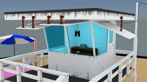 artstation lifeguard tower game assets