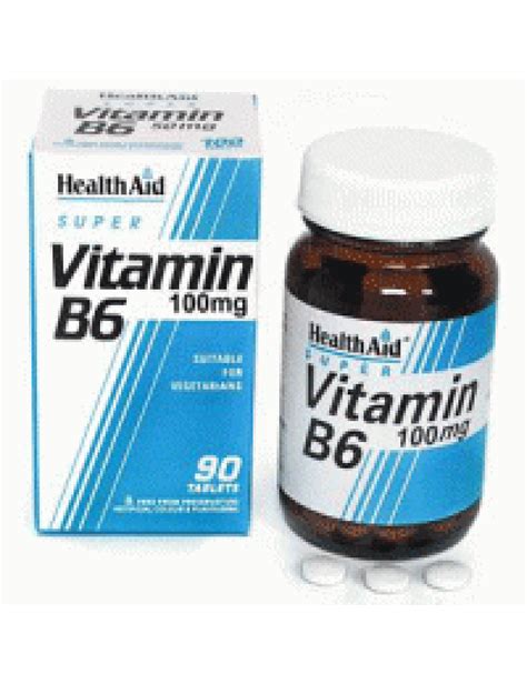 Health Aid Vitamin B6 Pyridoxine Hcl 100mg 90 Tablets