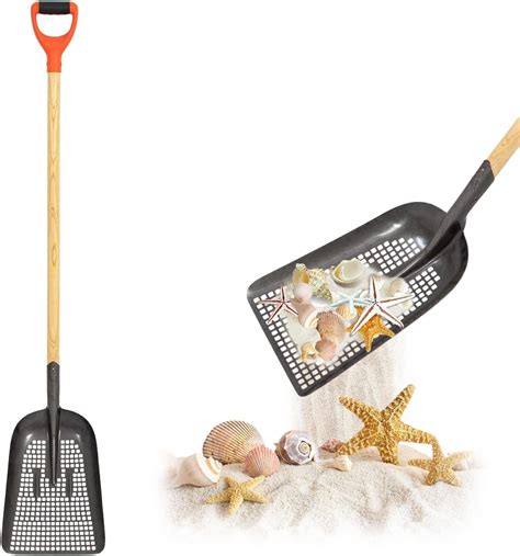 616in Sieve Shovel Sand Sifter Shovel Carbon Steel Treasure Shovel