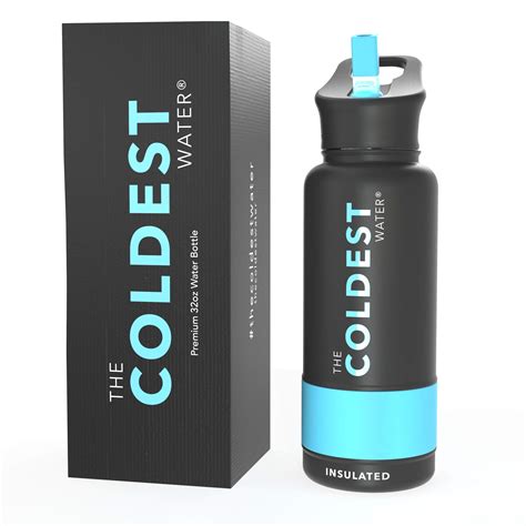 The Coldest Sports Water Bottle 32 Oz Wide Mouth Insulated Stainless