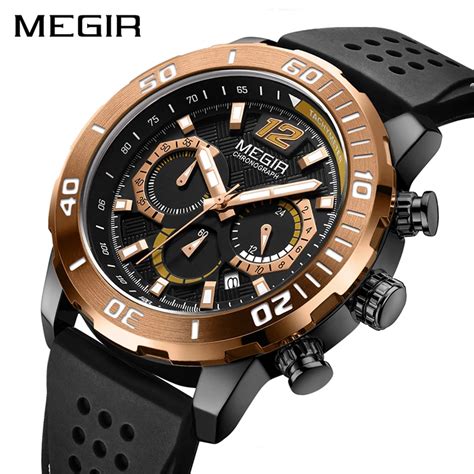 Megir Waterproof Sport Watches For Men Army Military Men Watches