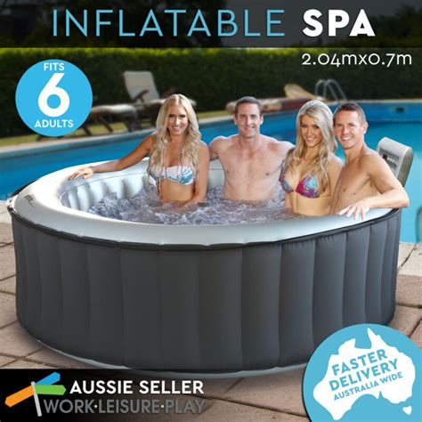 New Inflatable Spa Outdoor Portable Digital Control Hot Tub Massage