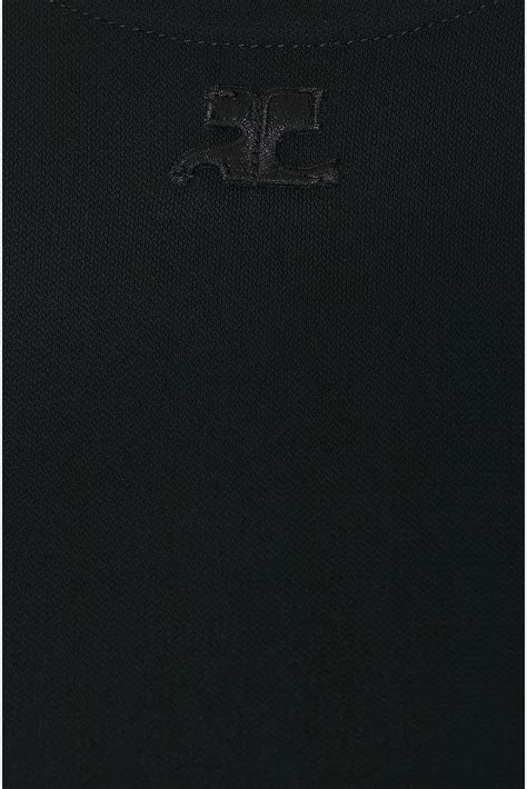 Courreges Lingerie Crepe Jersey Mini Dress In Black FWRD