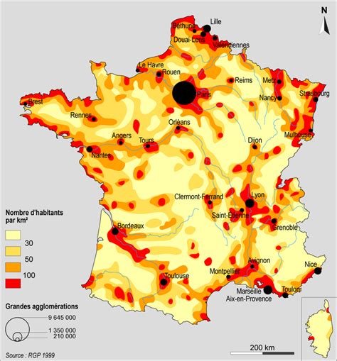 Image Francepop La Répartition De La Population En France Base