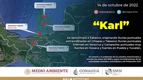 La Tormenta Tropical Karl Causar Lluvias Puntuales Extraordinarias