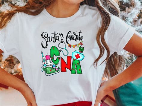 Santas Favorite Cna Shirt Christmas Nurse Sweater Cute Etsy