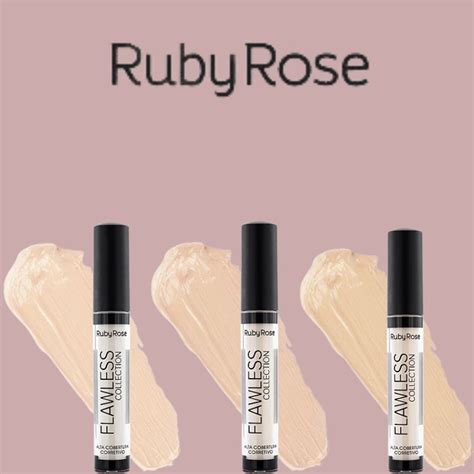 CORRETIVO LIQUÍDO RUBY ROSE FLAWLESS COLLECTION TONS DE NUDE RUBY ROSE Shopee Brasil
