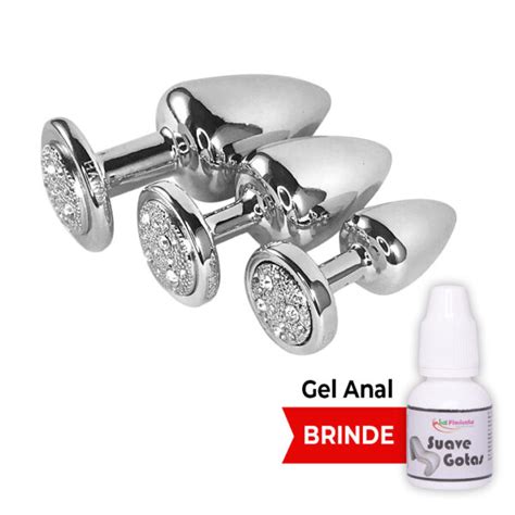 Kit Plug Anal 3 Tamanhos P M E G Prata Pedra Prata Feito Em ABS Filhos De Afrodite Loja