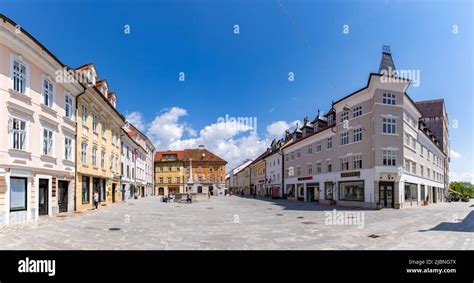 A Picture Of The Kranj Main Square Stock Photo Alamy