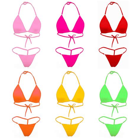 Sexy Bikini Women Swimsuits Female Micro Bikini Set Solid Thong G String Brazilian Swimwear