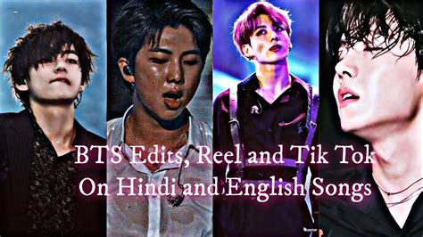 Bts Edits Tik Tok Reels On Hindi And English Songs Hot And Cute Edits Hindimixtiktokbts Part