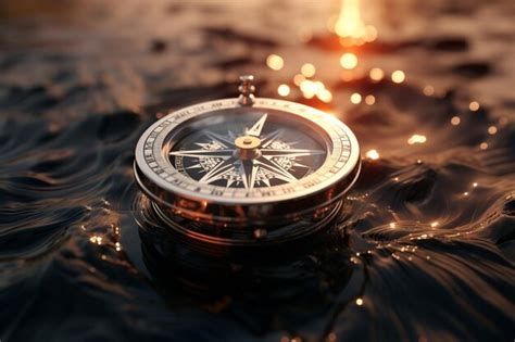 premium ai image  compass needle spinning aimlessly symbolizing