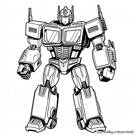 Optimus Prime Coloring Pages - Free & Printable!