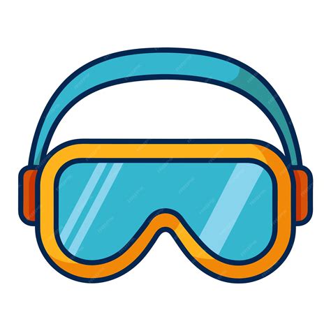 Safety goggle clipart cartoon style vector illustration | Premium AI