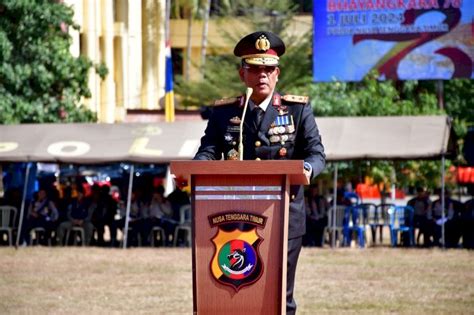 Pimpin Apel Hut Bhayangkara Kapolda Ntt Minta Kritikan D