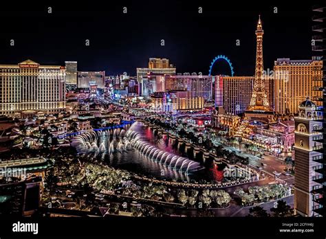 Las Vegas Nevada Panoramic View Of The Las Vegas Strip Stock Photo Alamy