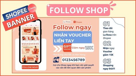 Hướng Dẫn Cách Thiết Kế Banner Follow Shop Trang Trí Gian Hàng Shopee