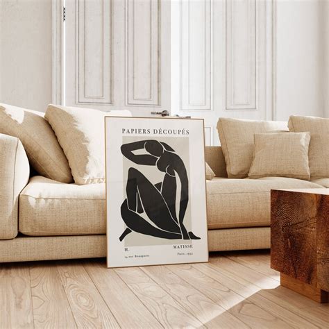 Henri Matisse Black Poster Black Nude Lady Print Vintage Cut Outs Print Matisse Nude Lady