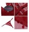 Sexy Lingerie For Women Dots Mesh Babydoll Set Lace Chemise Negligees Sheer Nightgown Burgundy
