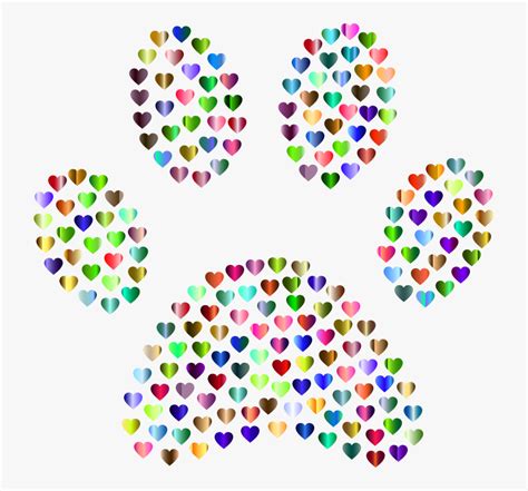 Transparent Paw Print Heart Clipart - Clip Art , Free Transparent ...