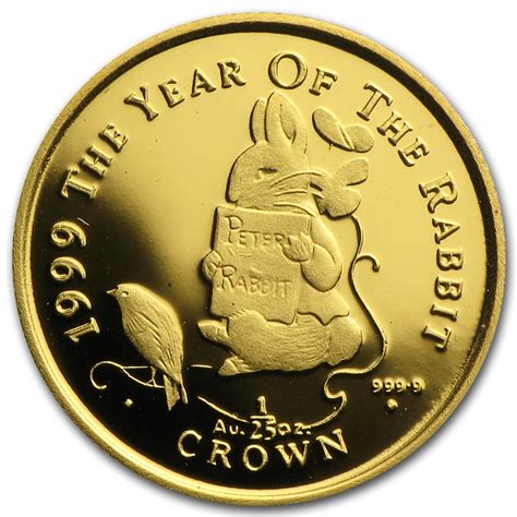 1999 Gibraltar Proof Gold 125 Crown Peter Rabbit Gold Coins From