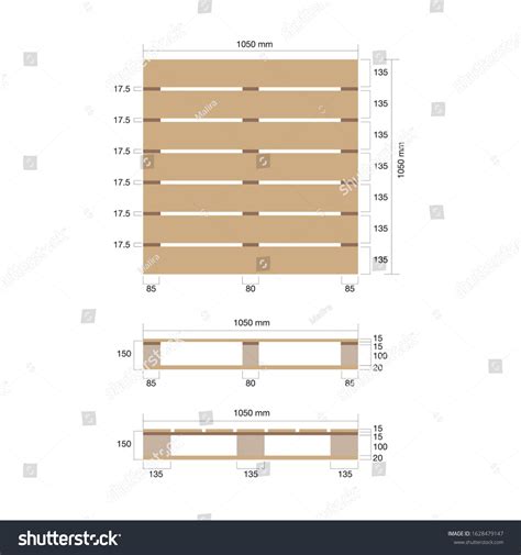 industrial vector euro pallets  mm stock vector royalty