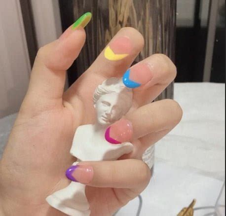 Pcs Middle Length Ballerina Nude Pink Color False Nails Design With Heart Pattern Diy