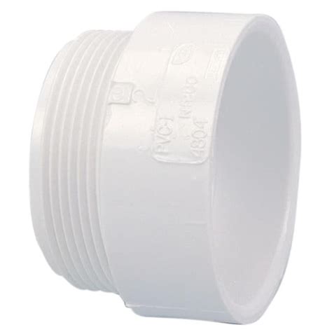 NIBCO 2 In PVC DWV Hub X MIPT Male Adapter Fitting C4804HD2 The Home