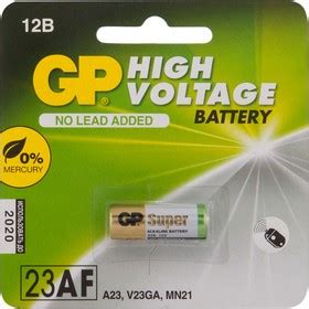 23AF(MN21,A23), Элемент питания марганцево-цинковый Ultra (1шт) 12В, GP ...