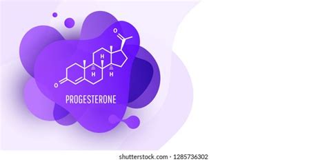 Progesterone Female Sex Hormone Molecule Isolated Stock Vector Royalty Free 1285736089