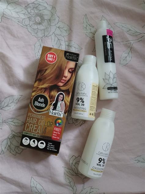 Hairfix Ash Blonde Permanent Hair Color Cream Vol Oxidant Creams Vol