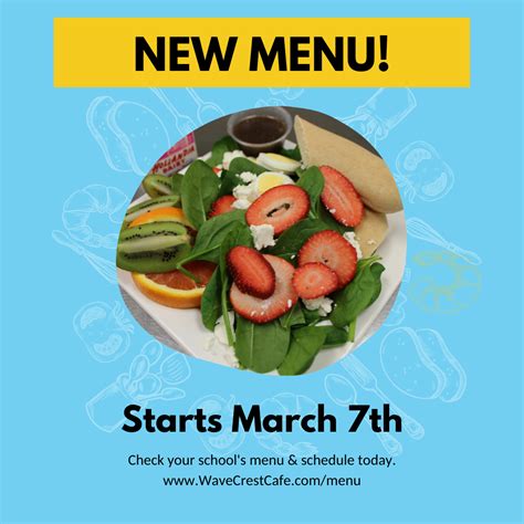 New Menu Spring Menus Starts March 7 2022 Wavecrest Cafe Vista Usd