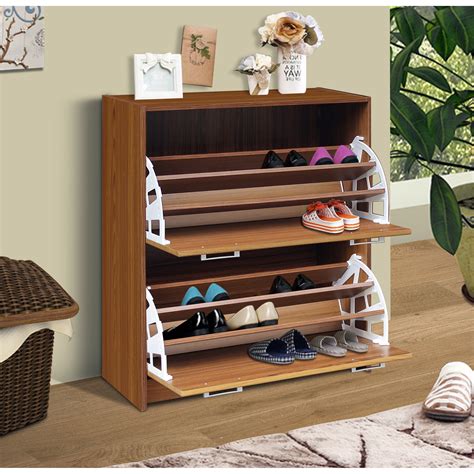 4D Concepts Double 24-Pair Shoe Storage Cabinet & Reviews | Wayfair