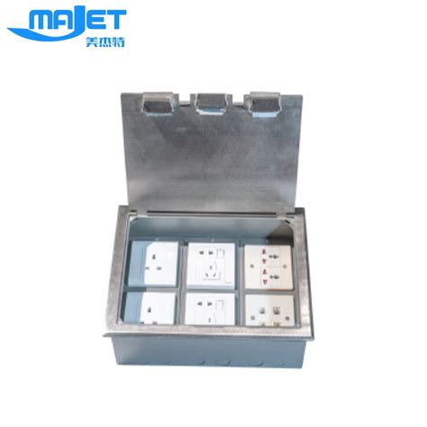 raised access floor box electrical electronic outlet box system majet