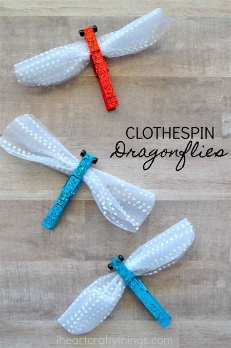 Sparkly Clothespin Dragonfly Craft Insect Crafts Dragon Fly Craft