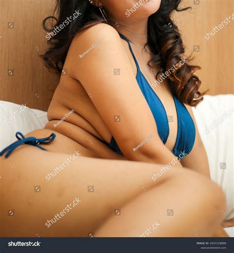 Sexy Female Body Blue Bikini Red Stock Photo 2427118999 Shutterstock