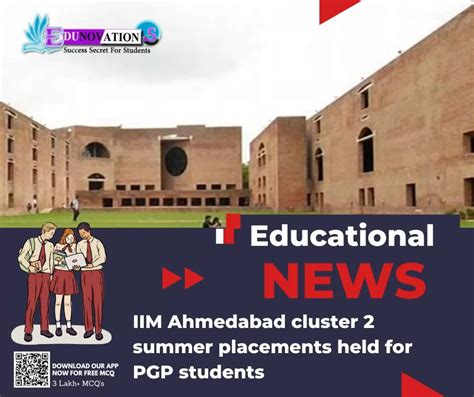 Iim Ahmedabad Cluster 2 Summer Placements Held For Pgp Students