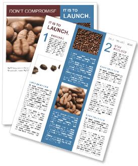 Columbia Coffee Beans Newsletter Template & Design ID 0000018667 - SmileTemplates.com