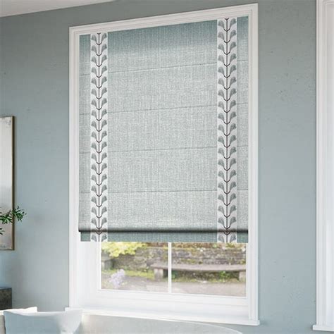 Cavendish Powder Blue And Chatsworth Mineral Roman Blind Blinds Online™