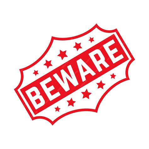 Premium Vector | Beware rubber stamp design art illustration 
