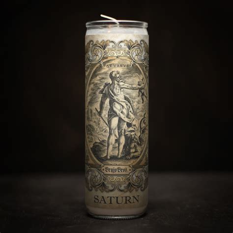 Day Candle Label Saturn Brujobros