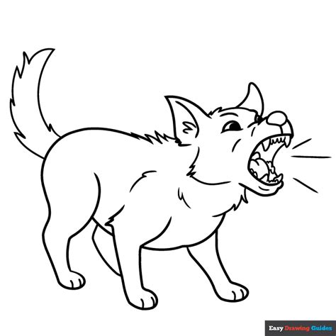 how to draw a barking dog