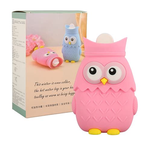Hot Water Bottle Microwave Heating Silicone Cartoon Injection Hand Warmer Portable Cute Owl