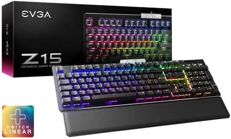 Evga Z Rgb Gaming Keyboard Rgb Backlit Led Hot Swappable Mechanical Kailh Speed Silver