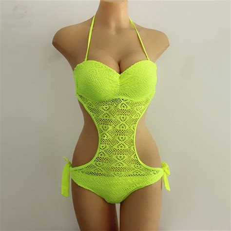 Sexy Solid One Piece Bikini Colors On Luulla