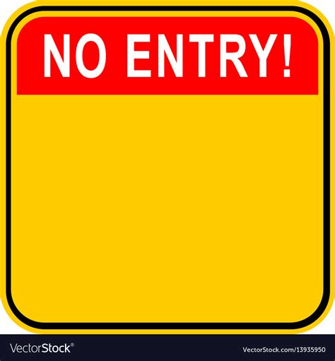 Sticker no entry safety sign Royalty Free Vector Image