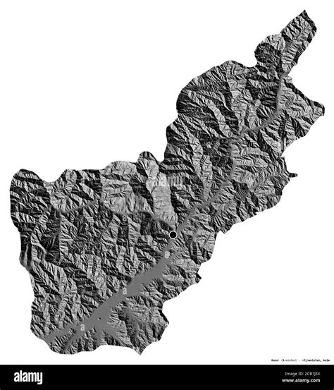 Shape Of Kunar Province Of Afghanistan With Its Capital Isolated On